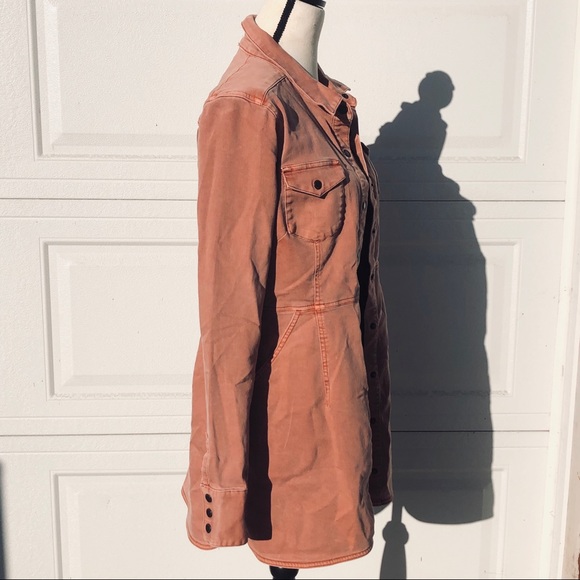 FREE PEOPLE Gorgeous Dust Pink Front Snap Jacket - Picture 6 of 16